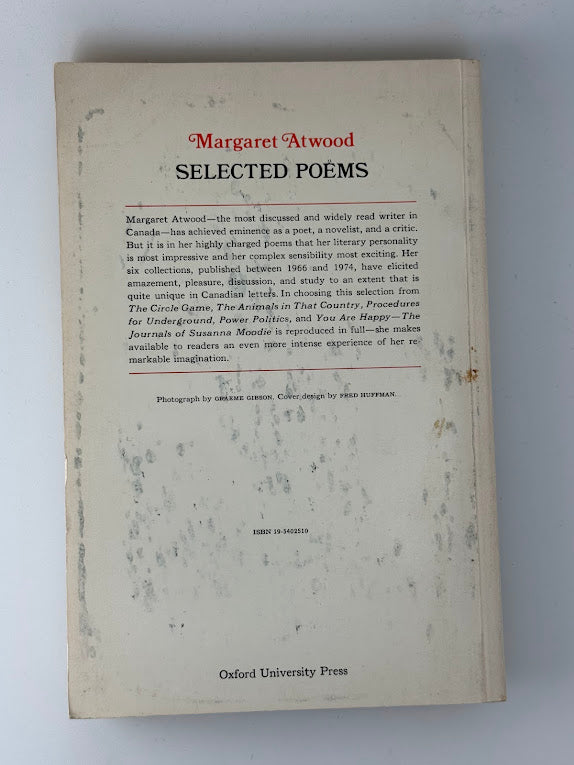 Selected Poems by Margaret Atwood