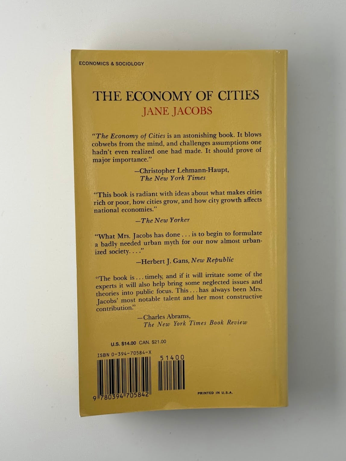 The Economy of Cities by Jane Jacobs
