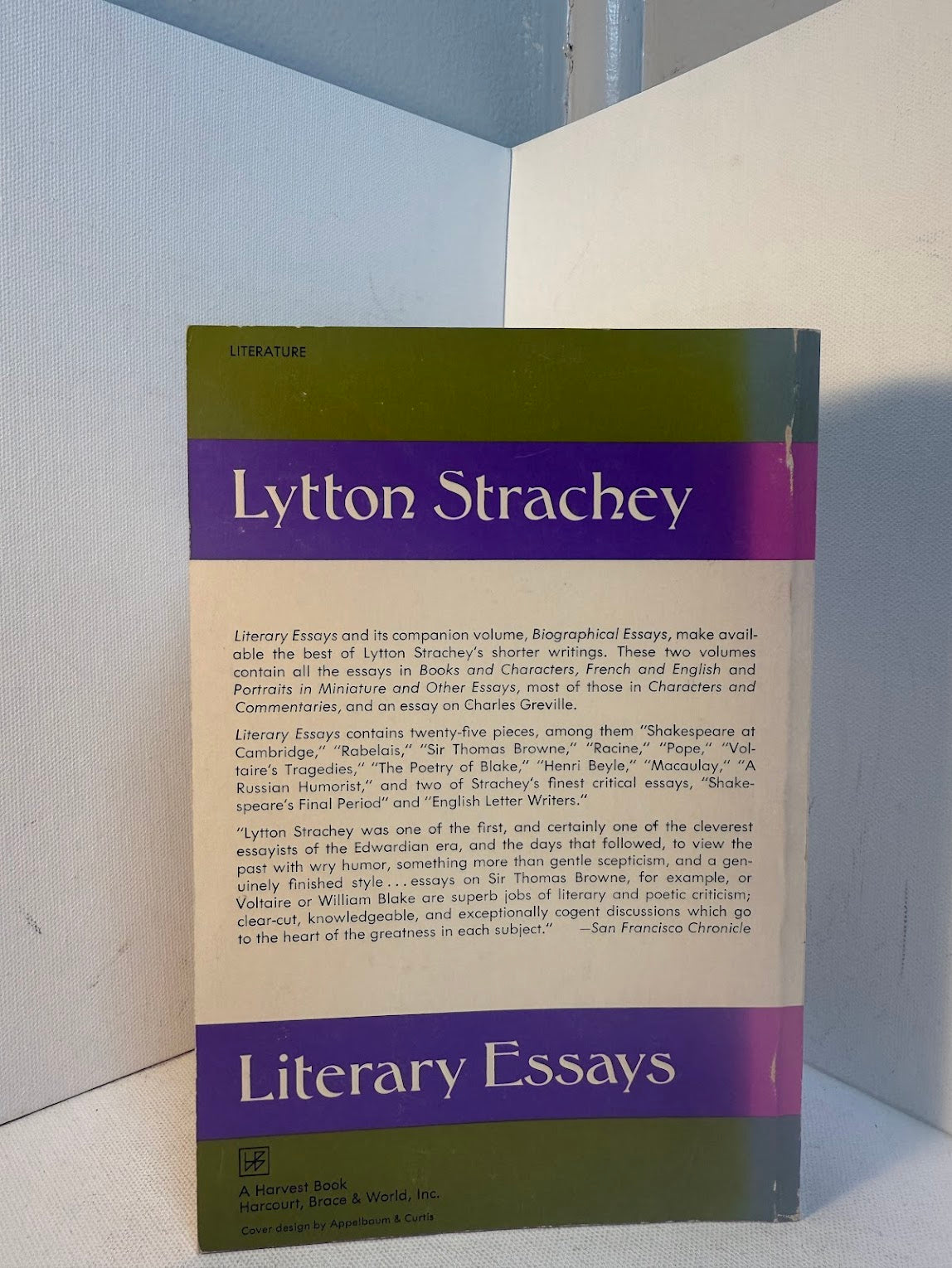 Literary Essays by Lytton Strachey