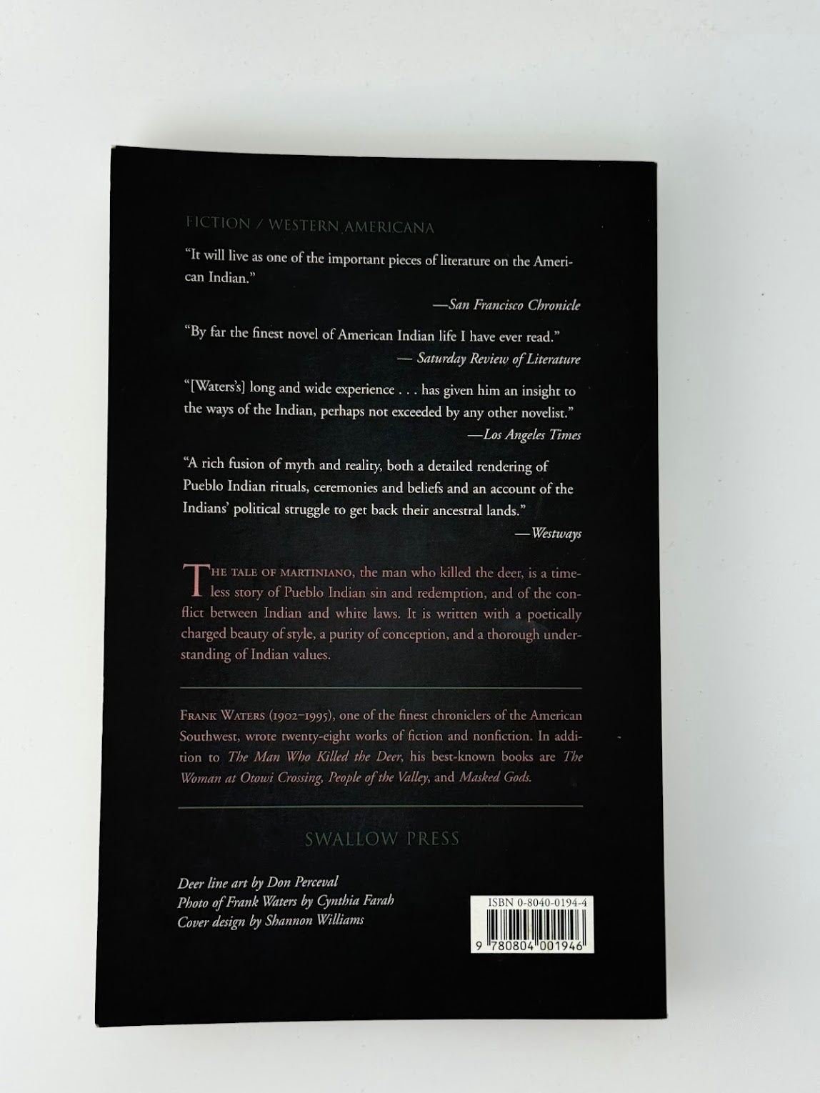The Man Who Killed The Deer by Frank Waters
