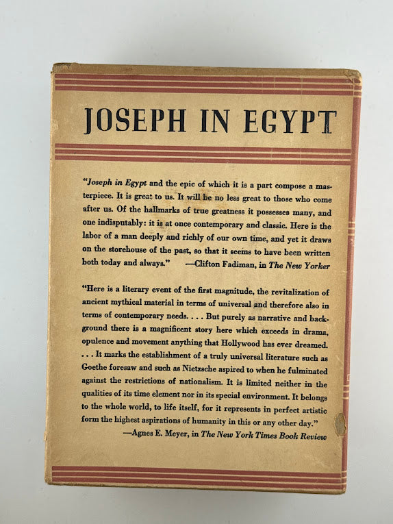 Jospeh in Egypt by Thomas Mann