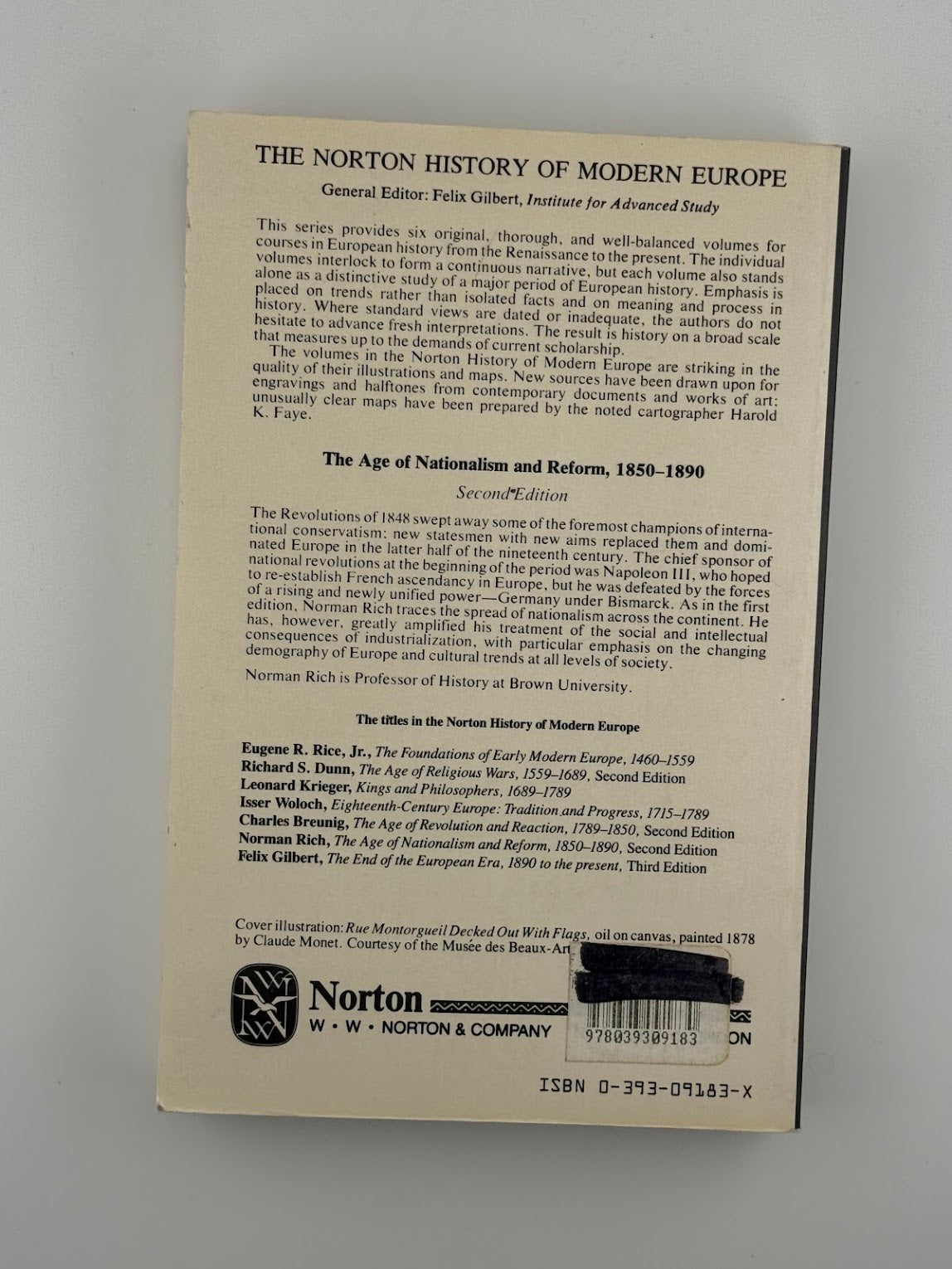 The Age of Nationalism and Reform by Norman Rich