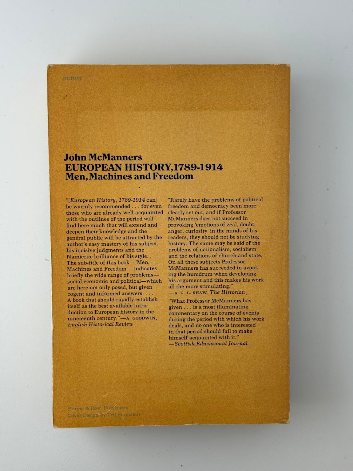 European History 1789-1914 by John McManners