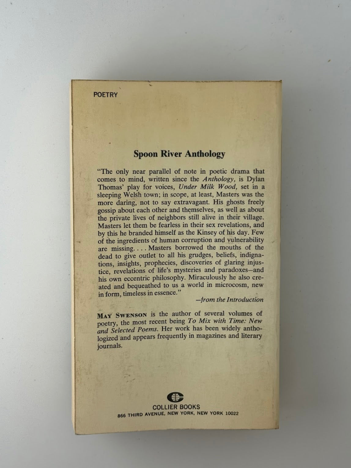 Spoon River Anthology by Edgar Lee Masters