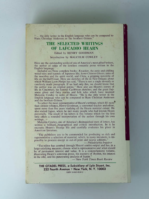 The Selected Writings of Lafcadio Hearn