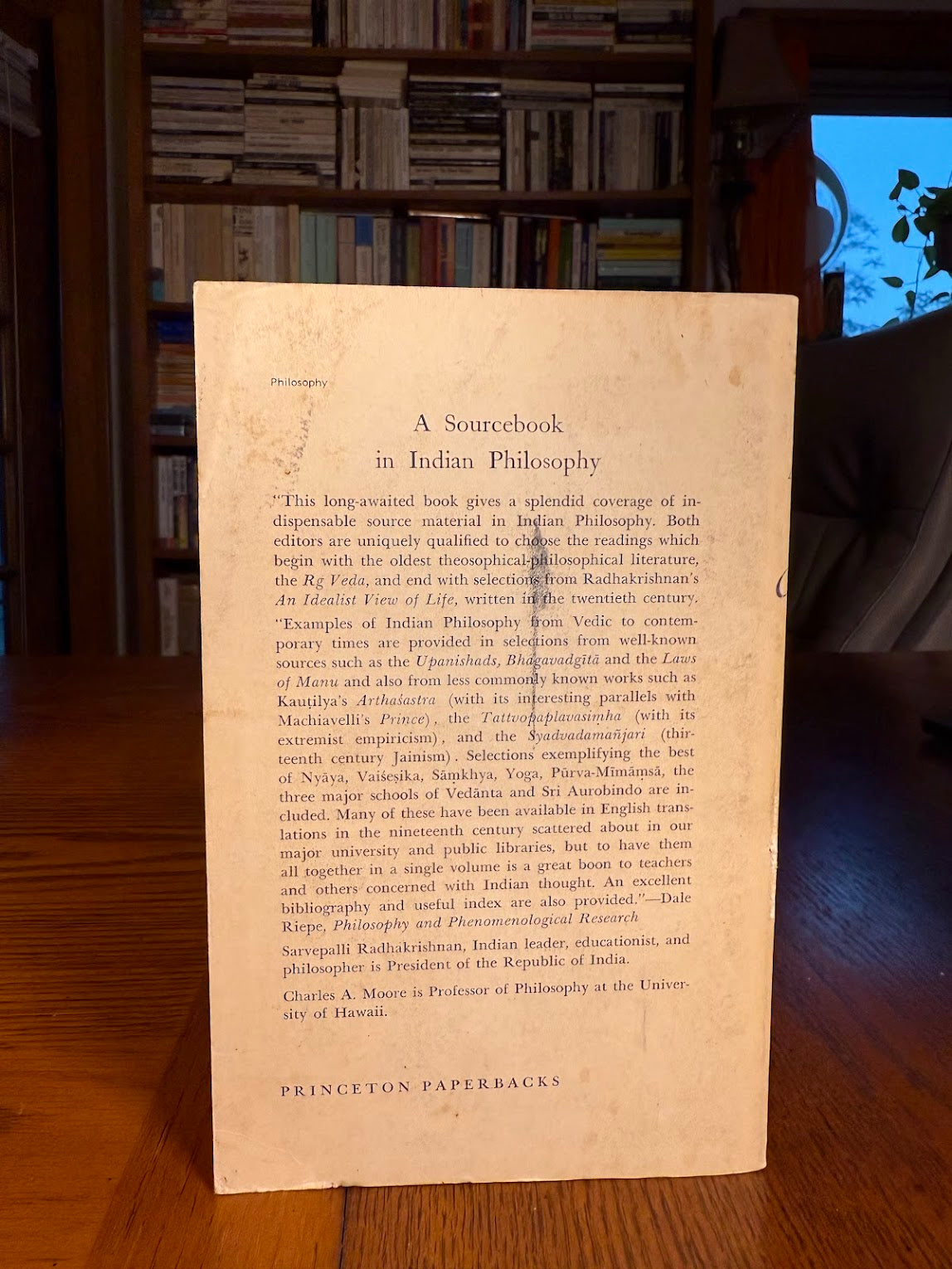 A Sourcebook in Indian Philosophy edited by Sarvepalli Radhakrishnan and Charles A. Moore