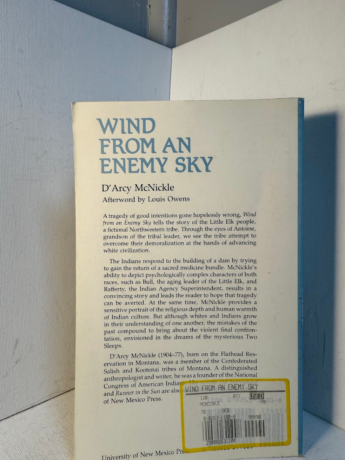 Wind From An Enemy Sky by D'Arcy McNickle
