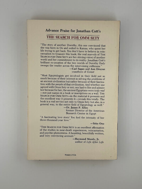 The Search for Omm Sety by Jonathan Cott