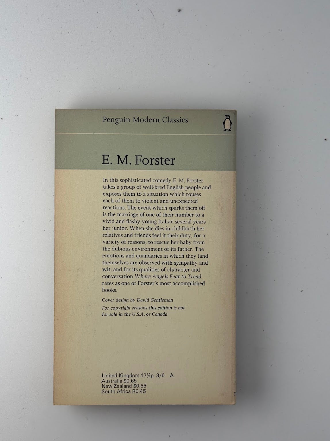 Where Angels Fear to Tread by E.M. Forster
