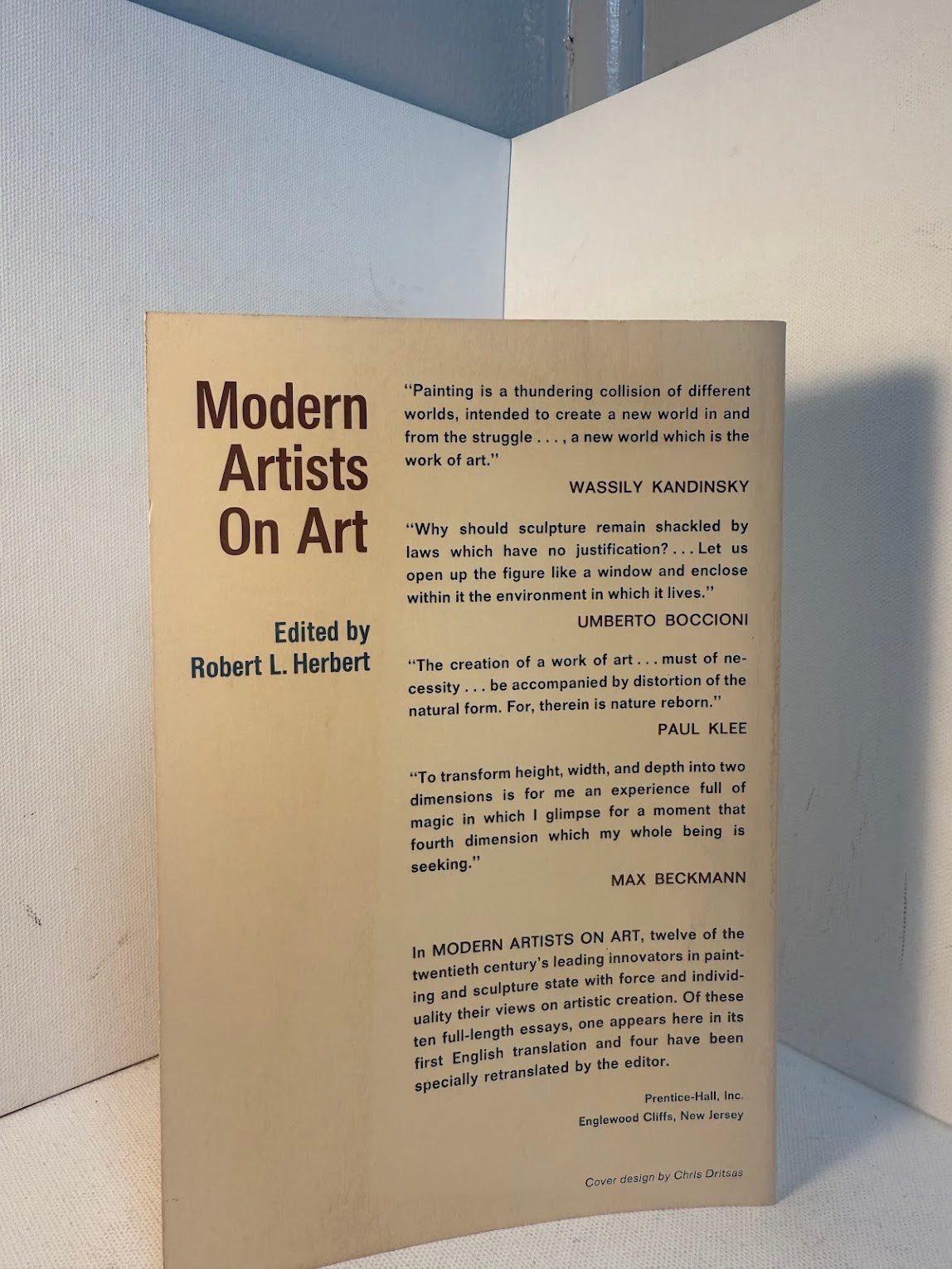 Modern Artists on Art - Ten Unabridged Essays edited by Robert L. Herbert