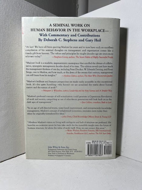 Maslow on Management by Abraham H. Maslow