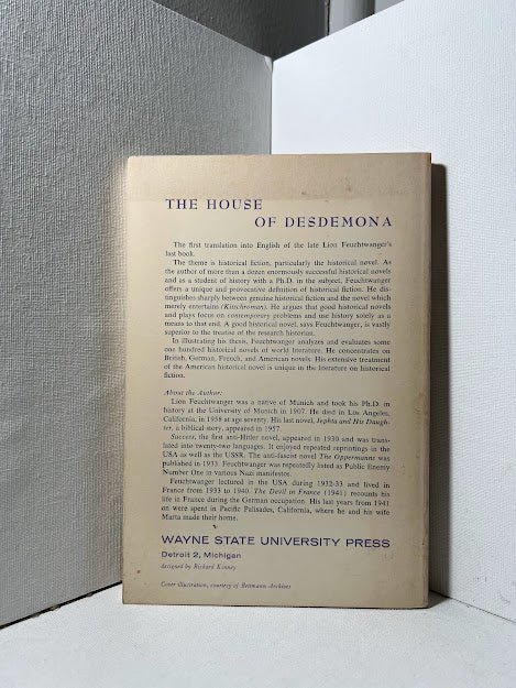 The House of Desdemona by Lion Feuchtwanger