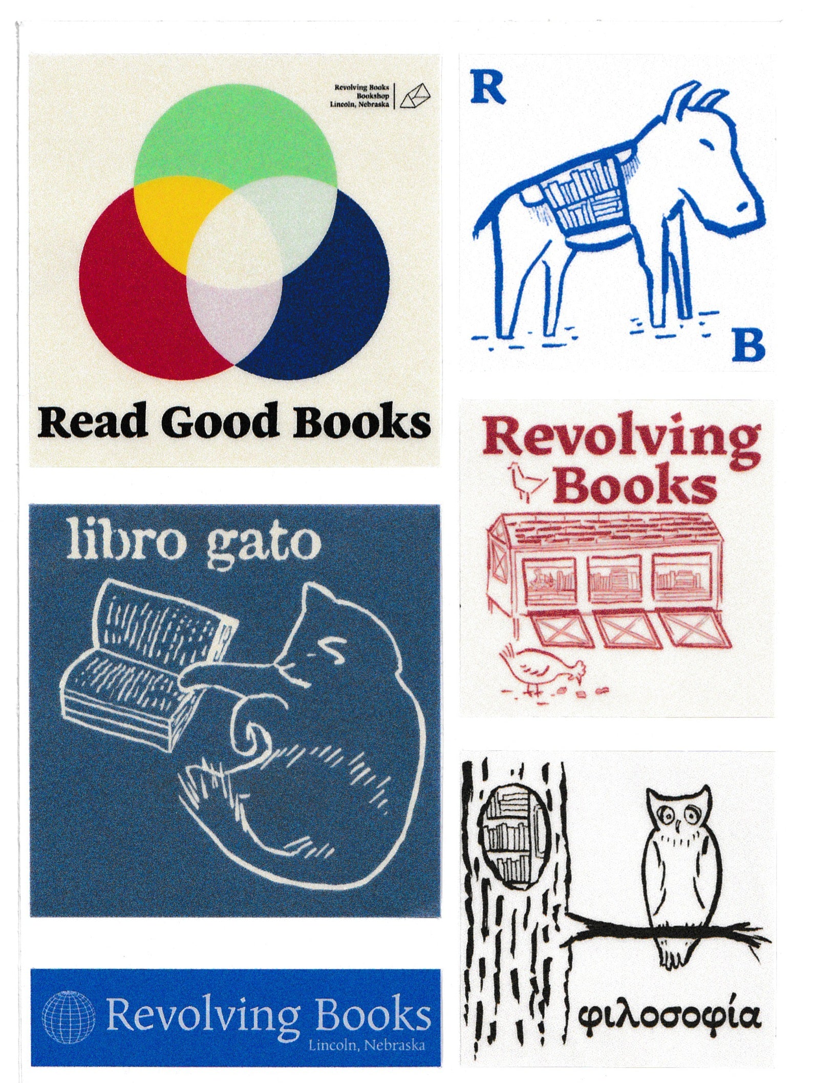 Revolving Books Sticker Sheet