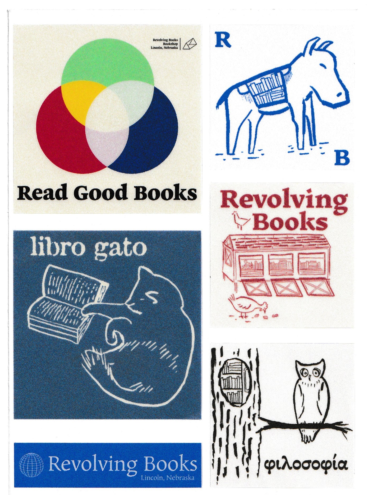 Revolving Books Sticker Sheet
