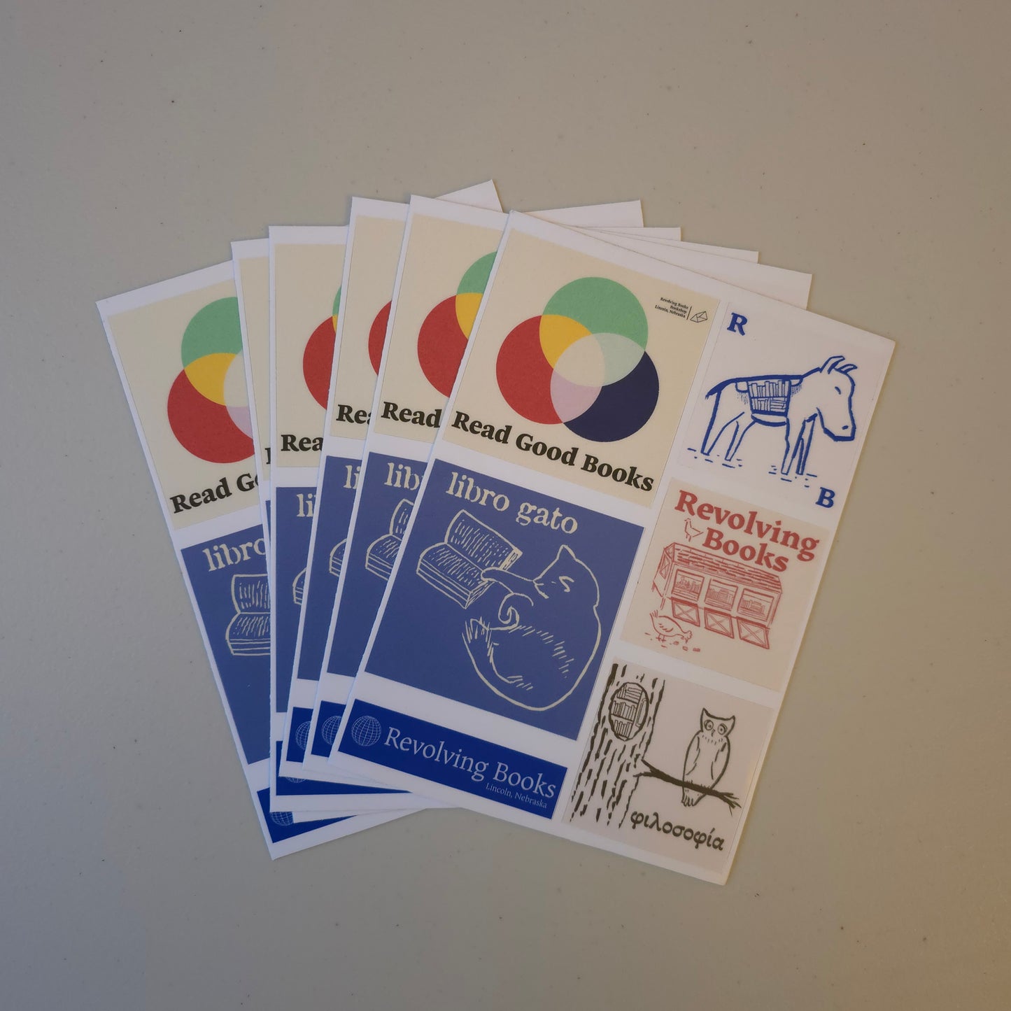 Revolving Books Sticker Sheet