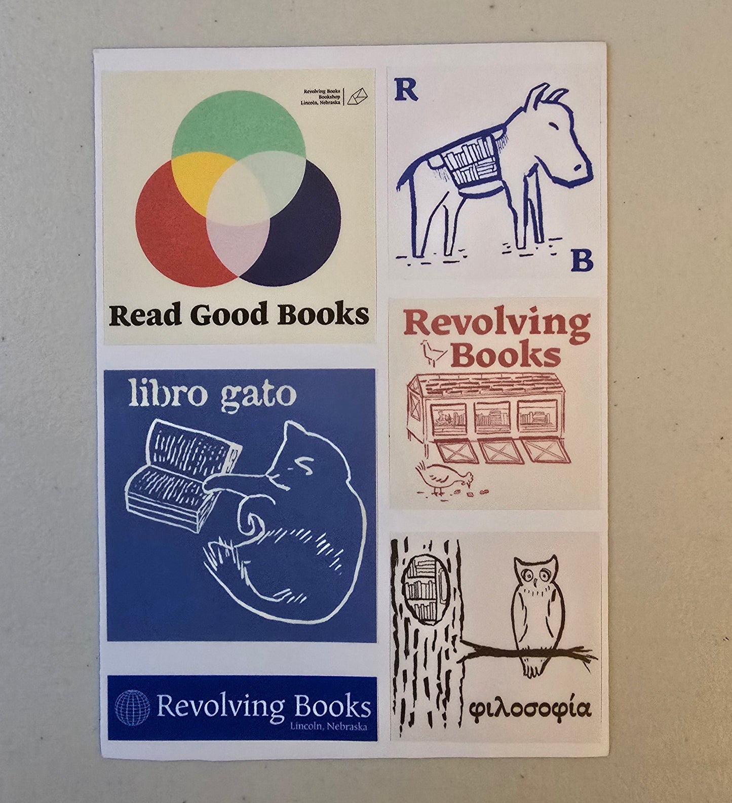 Revolving Books Sticker Sheet