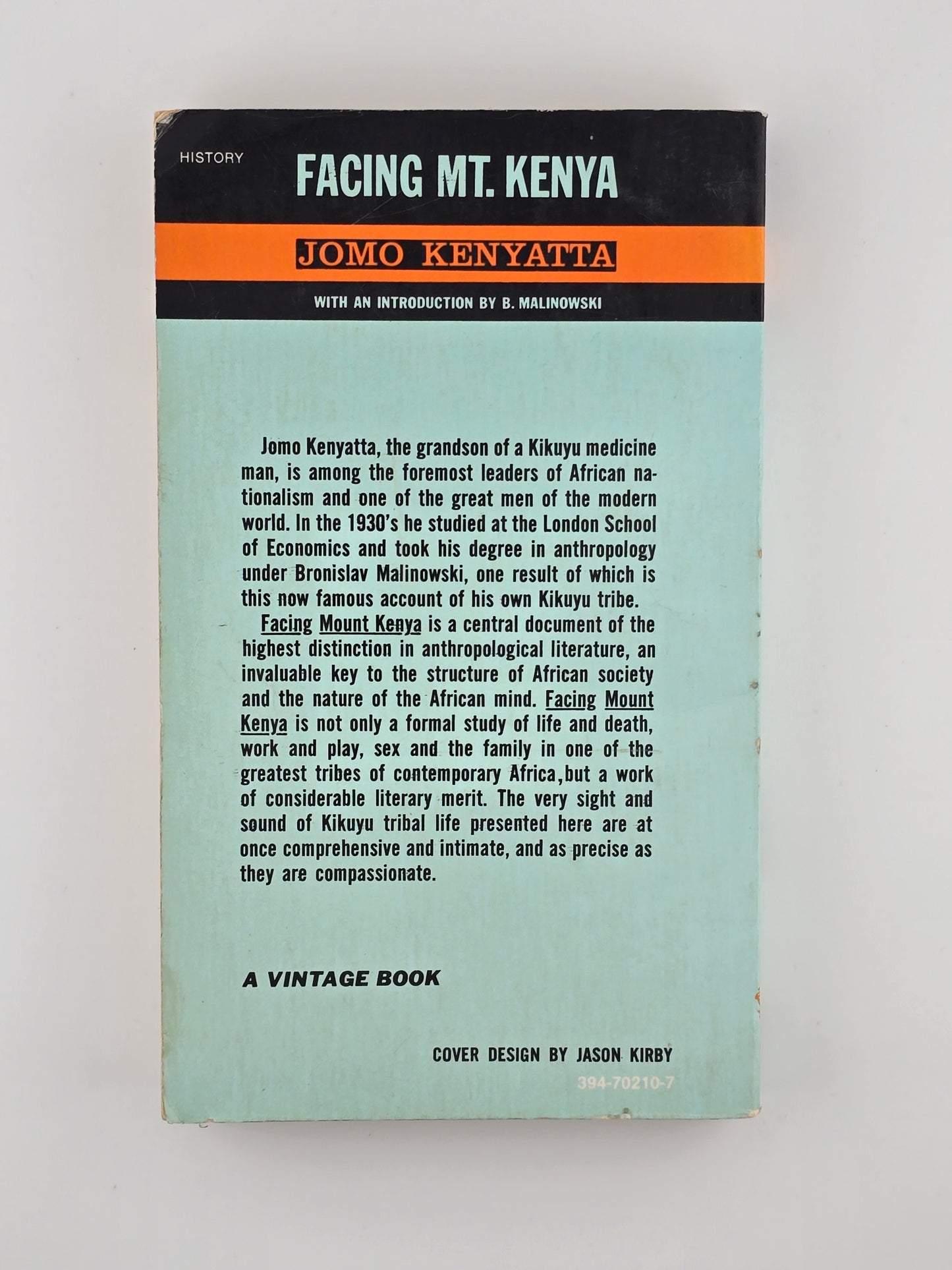 Facing Mt. Kenya by Jomo Kenyatta