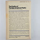The Politics of The New American Poetry edited by Donald Allen and Warren Tallman