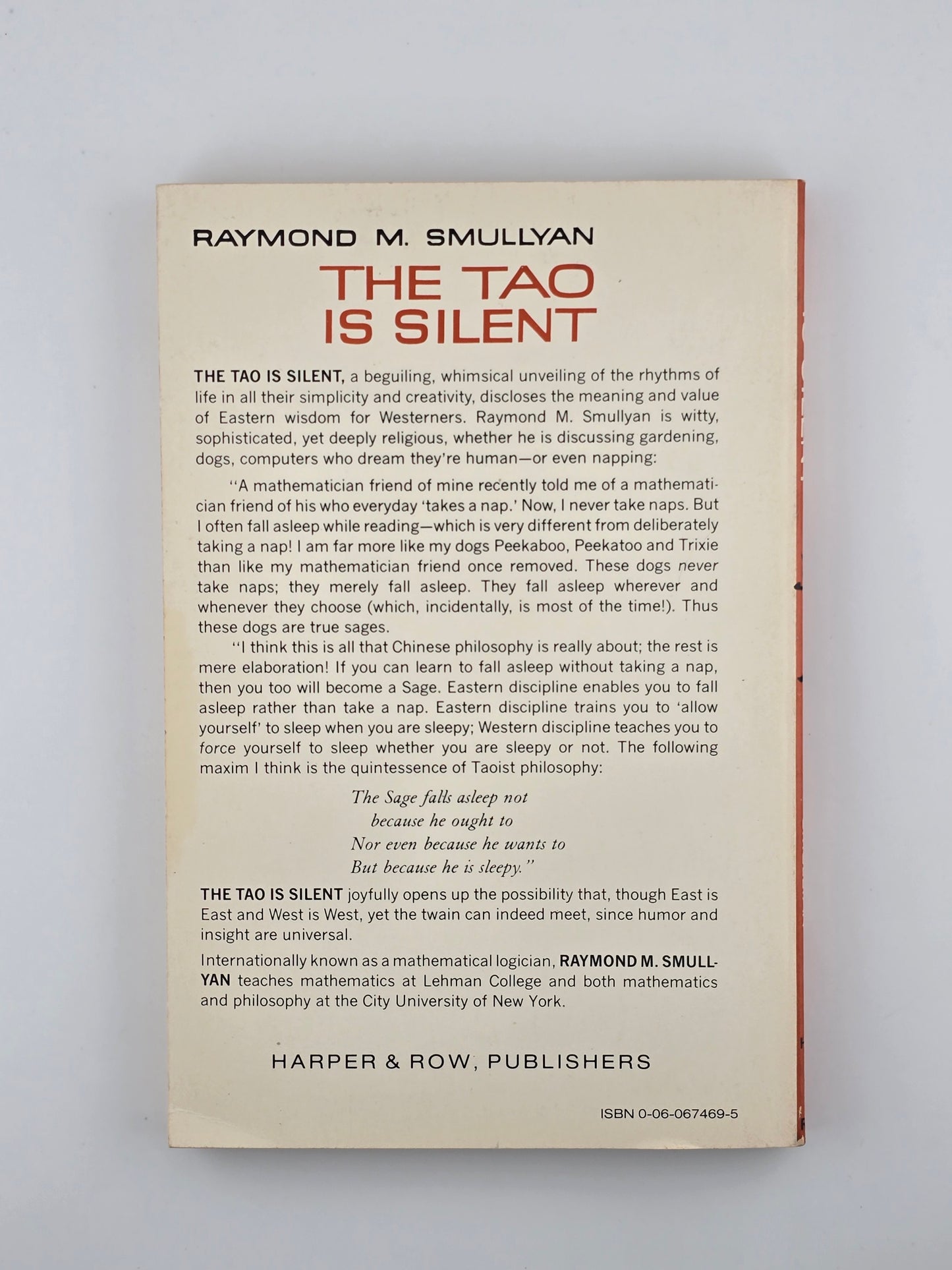 The Tao is Silent by Raymond M. Smullyan