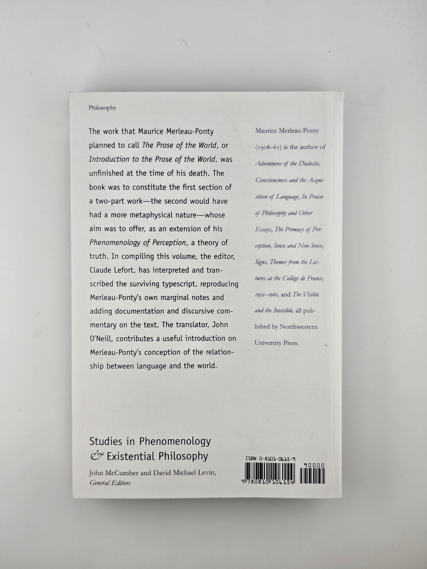 The Prose of the World by Maurice Merleau-Ponty