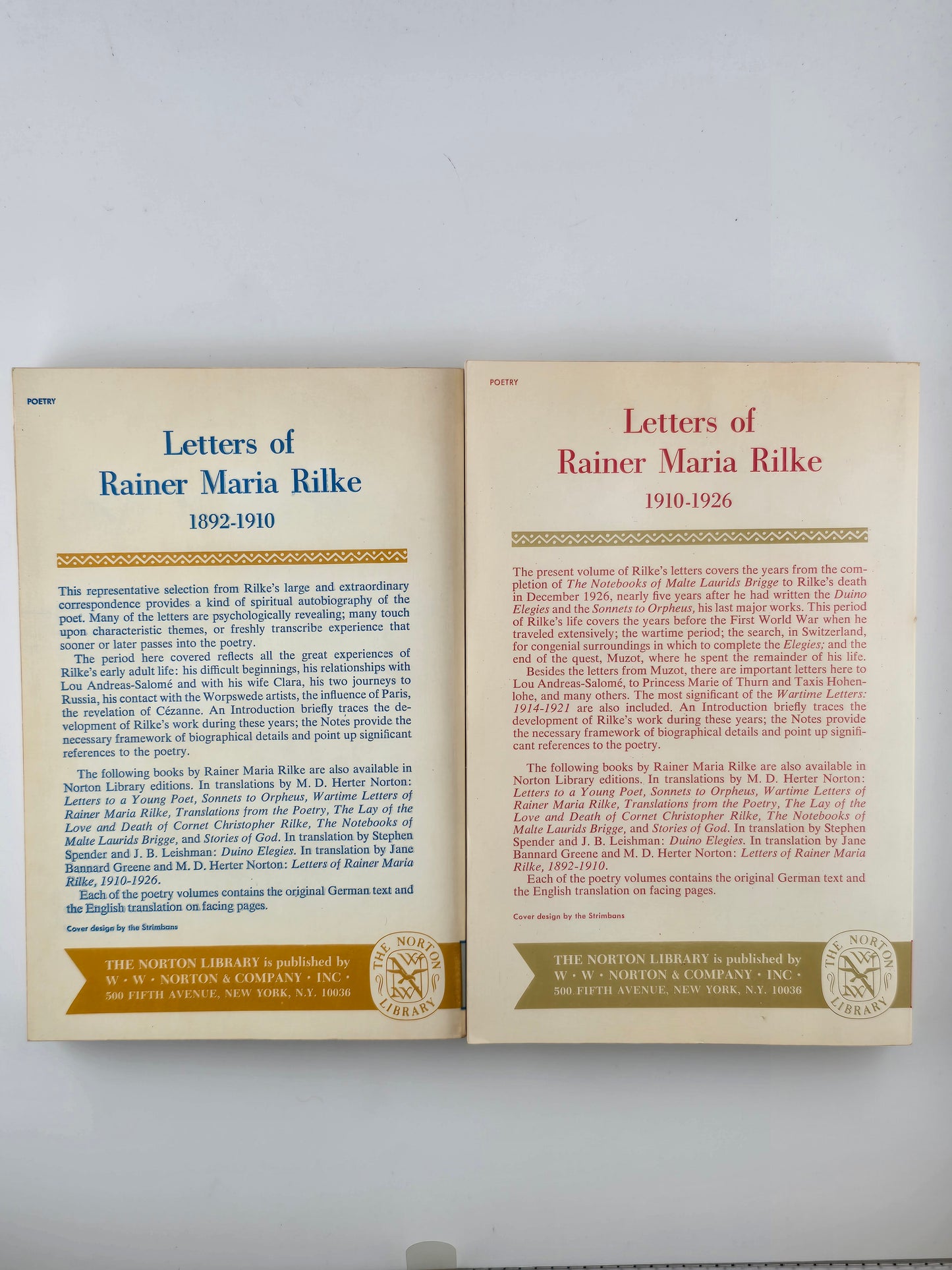 Letters of Rainer Maria Rilke 2 Vol.