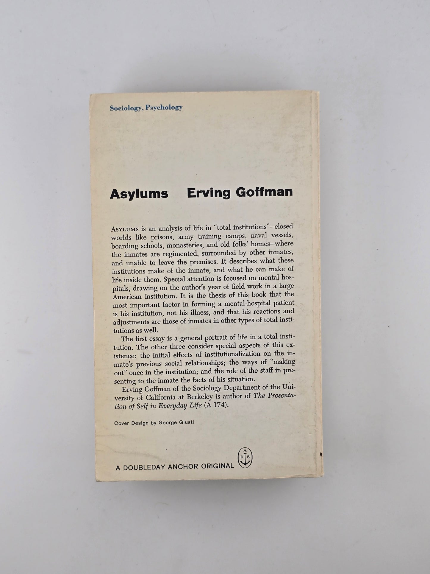 Asylums by Erving Goffman