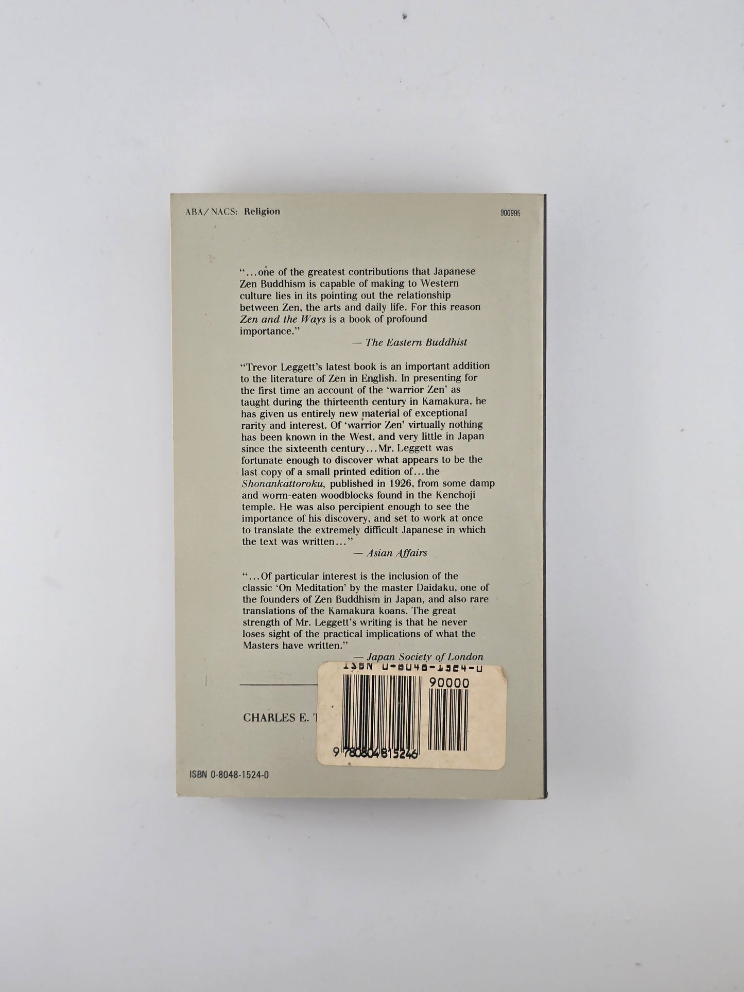 Zen and the Ways by Trevor Leggett