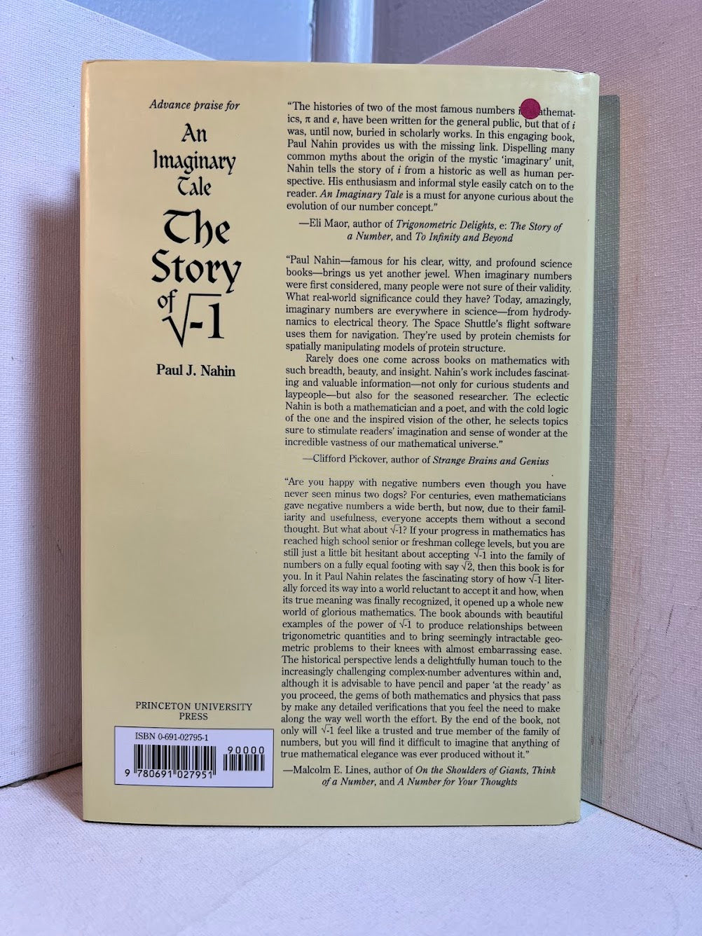 An Imaginary Tale The Story of √-1  by Paul J. Nahin