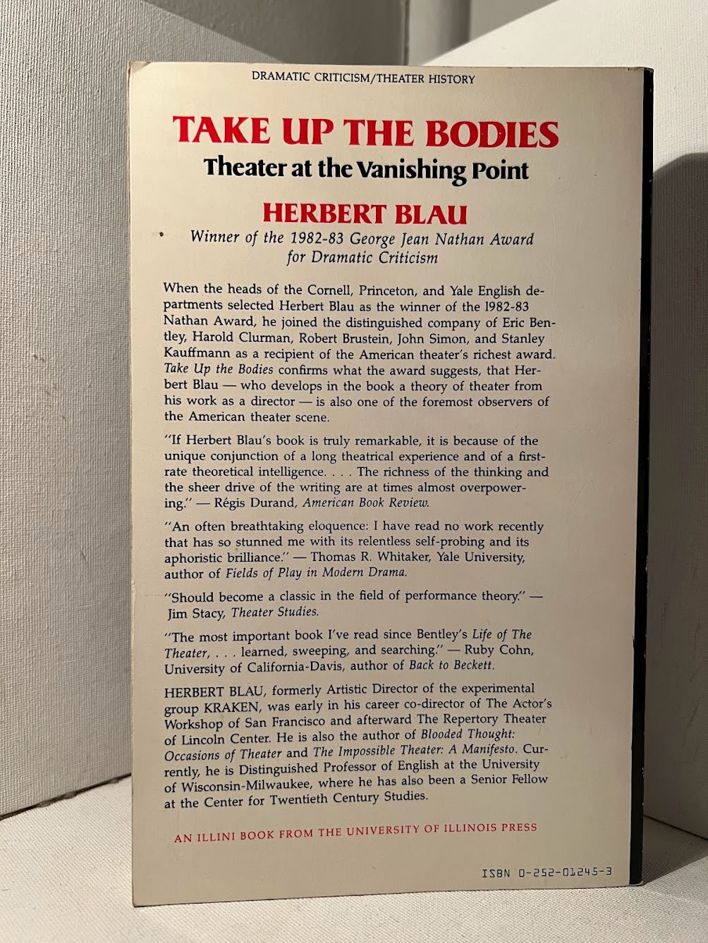 Take Up the Bodies by Herbert Blau