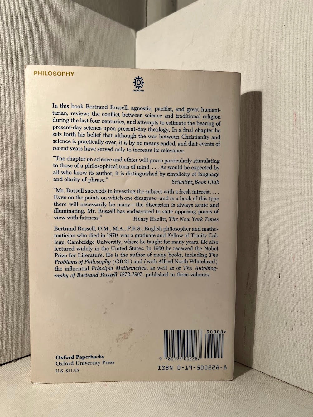 Religion and Science by Bertrand Russell