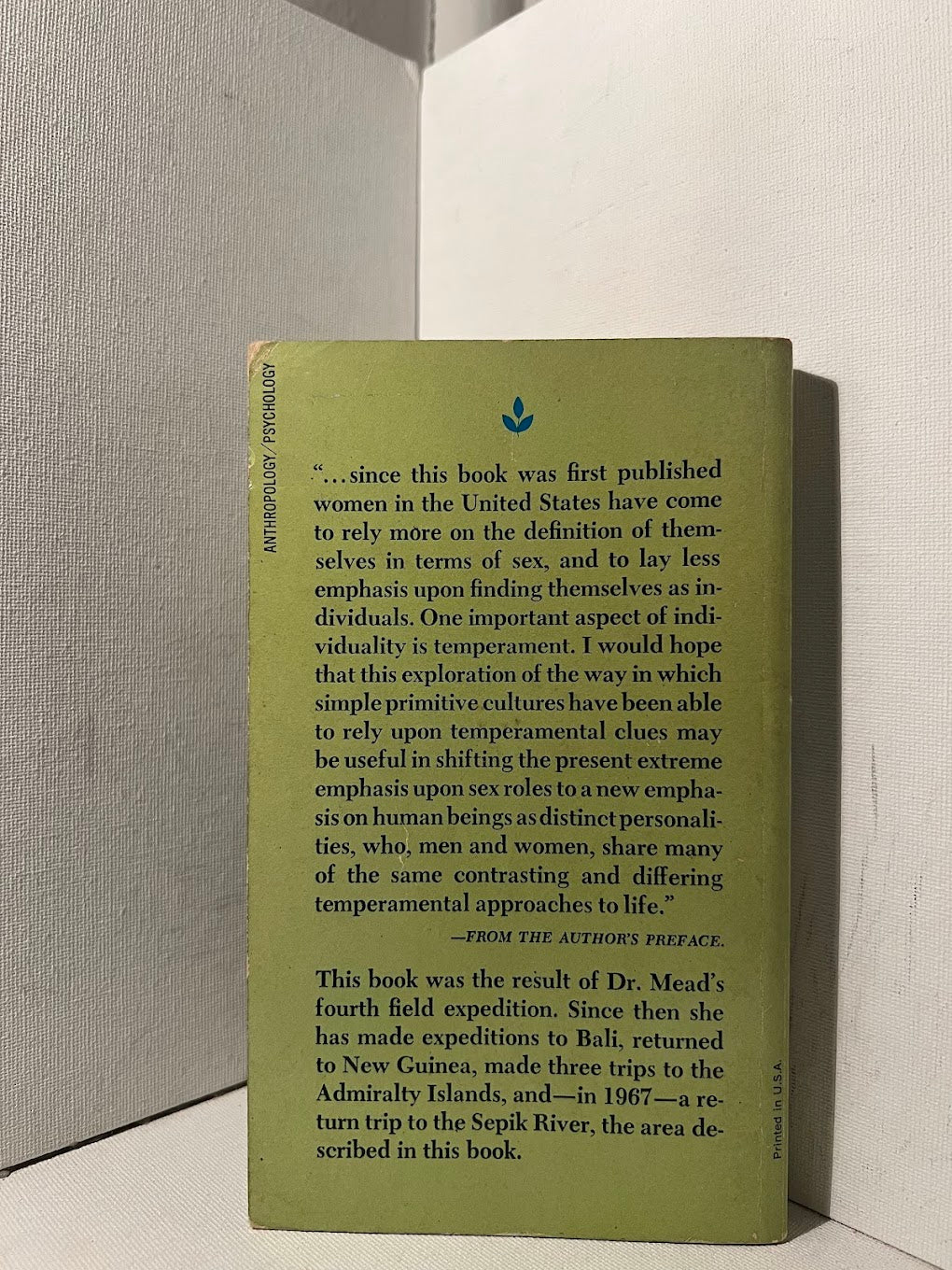 Sex and Temperament in Three Primitive Societies by Margaret Mead