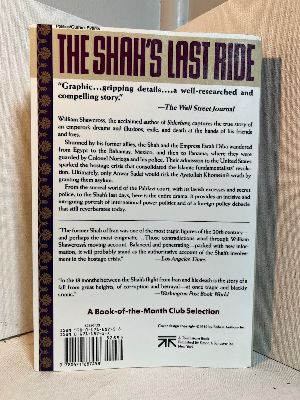 The Shah's Last Ride by William Shawcross