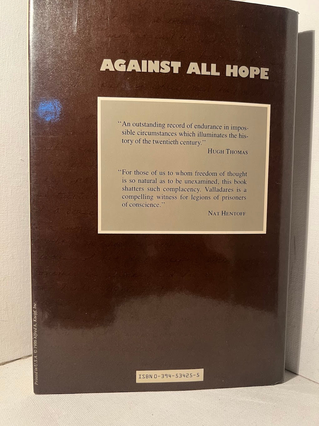 Against All Hope: The Prison Memoirs of Armando Valladares