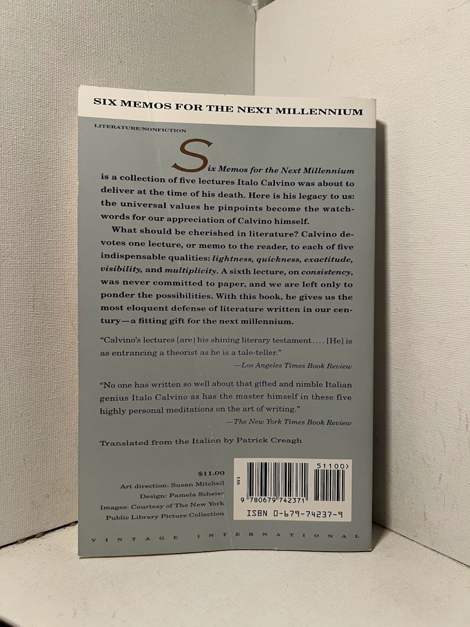 Six Memos for the Next Millennium by Italo Calvino