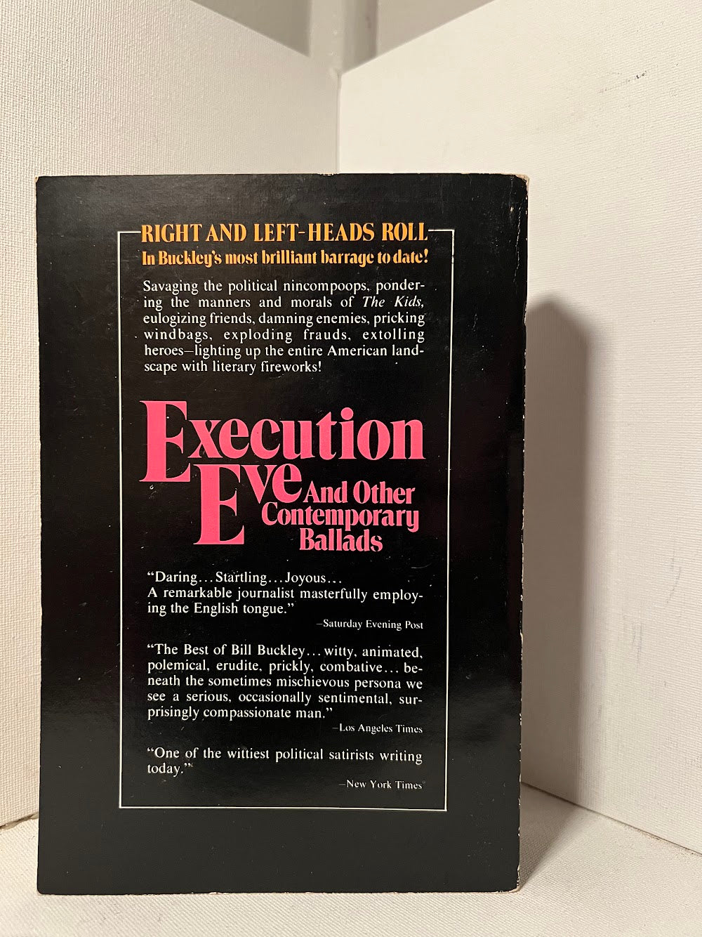 Execution Eve and Other Contemporary Ballads by William F. Buckley