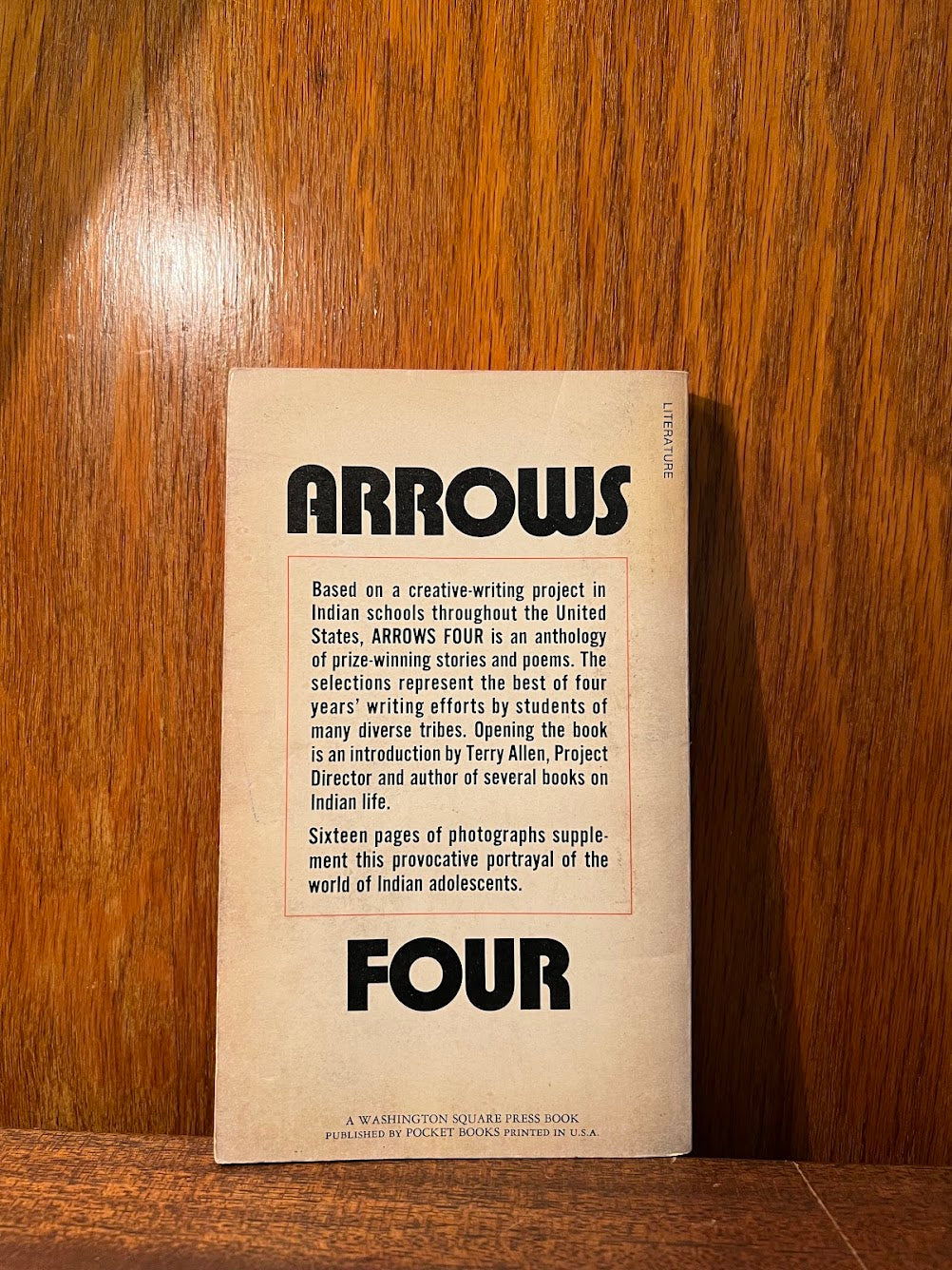 Arrows Four - Prose and Poetry by Young American Indians edited by T.D. Allen