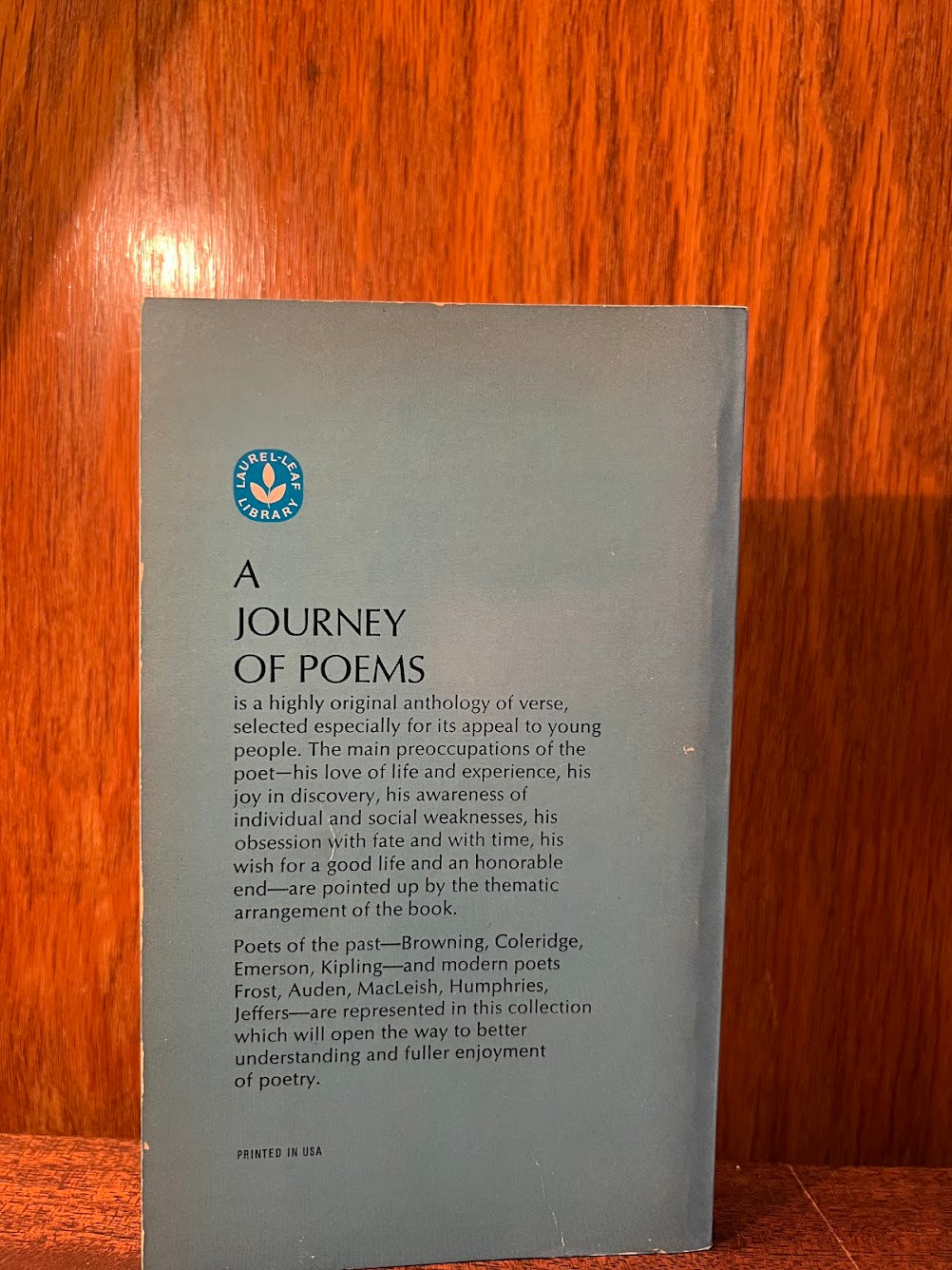 A Journey of Poems edited by Richard F. Niebling