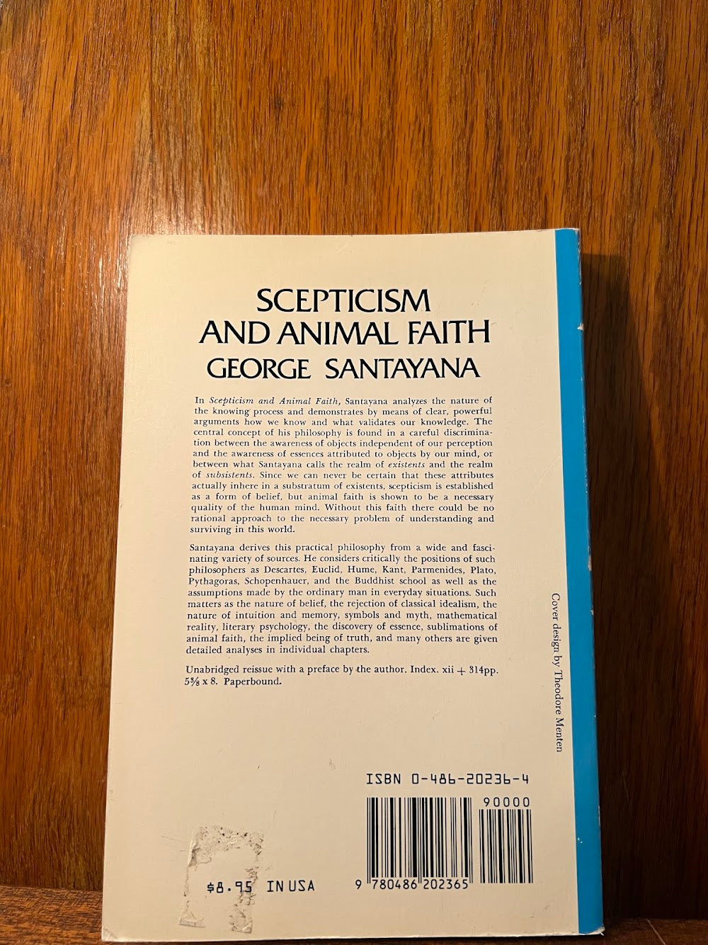 Scepticism and Animal Faith by George Santayana