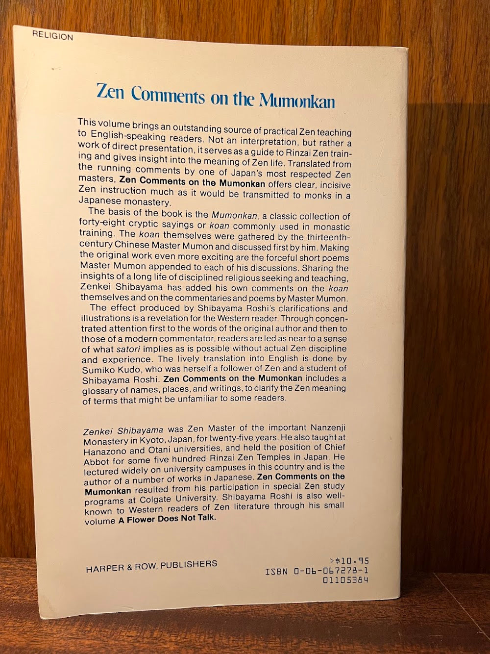 Zen Comments on the Mumonkan by Zenkei Shibayama