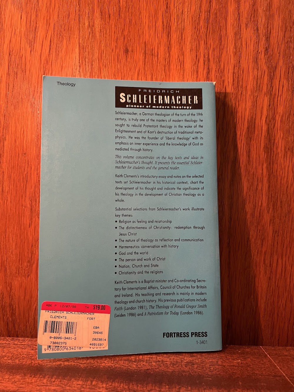 Friedrich Schleiermacher - Pioneer of Modern Theology edited by Keith W. Clements