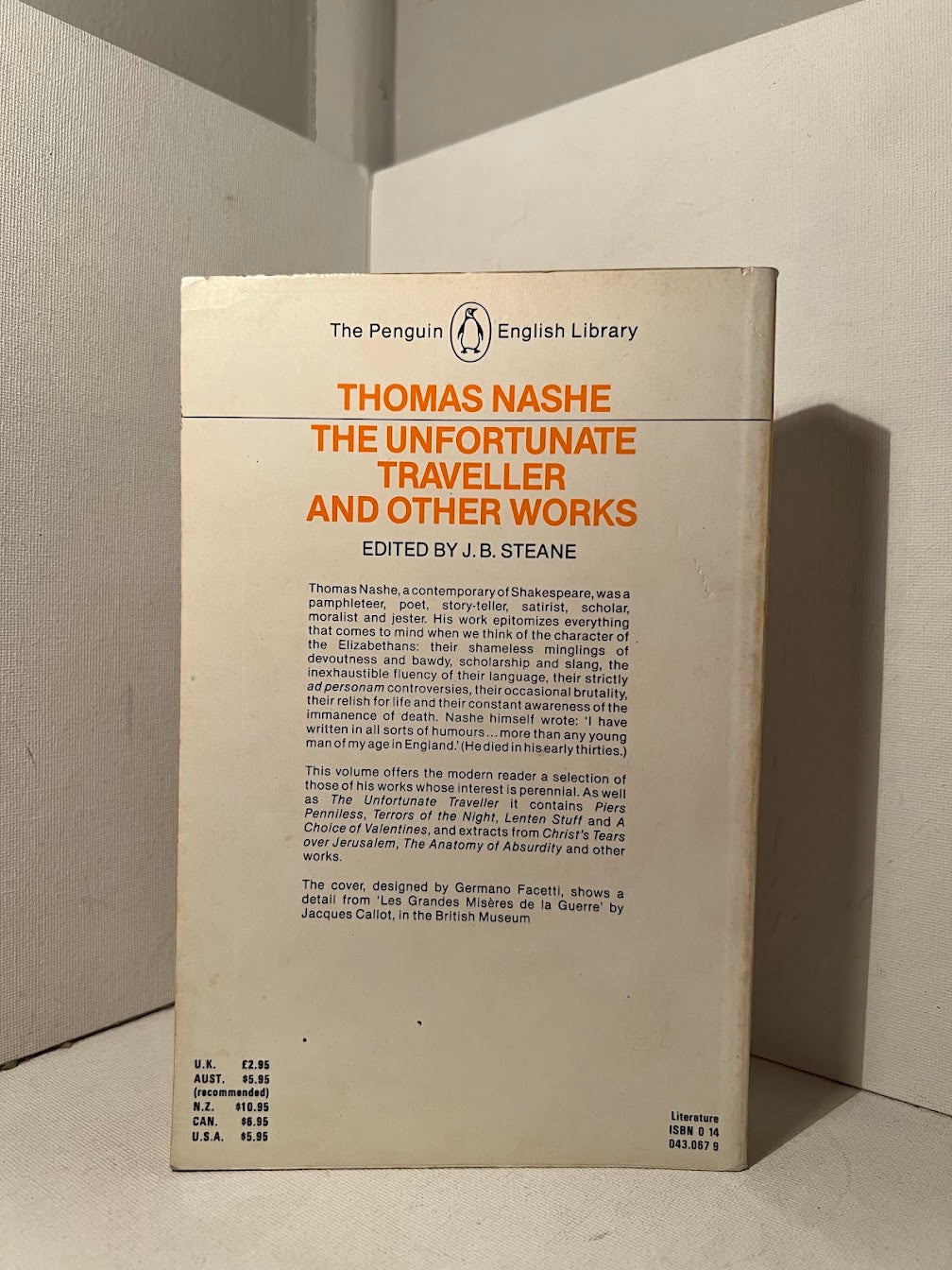 The Unfortunate Traveller and Other Works by Thomas Nashe