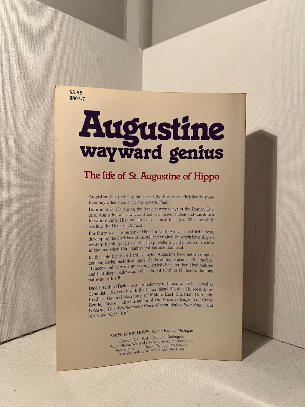 Augustine: Wayward Genius by David Bentley-Taylor