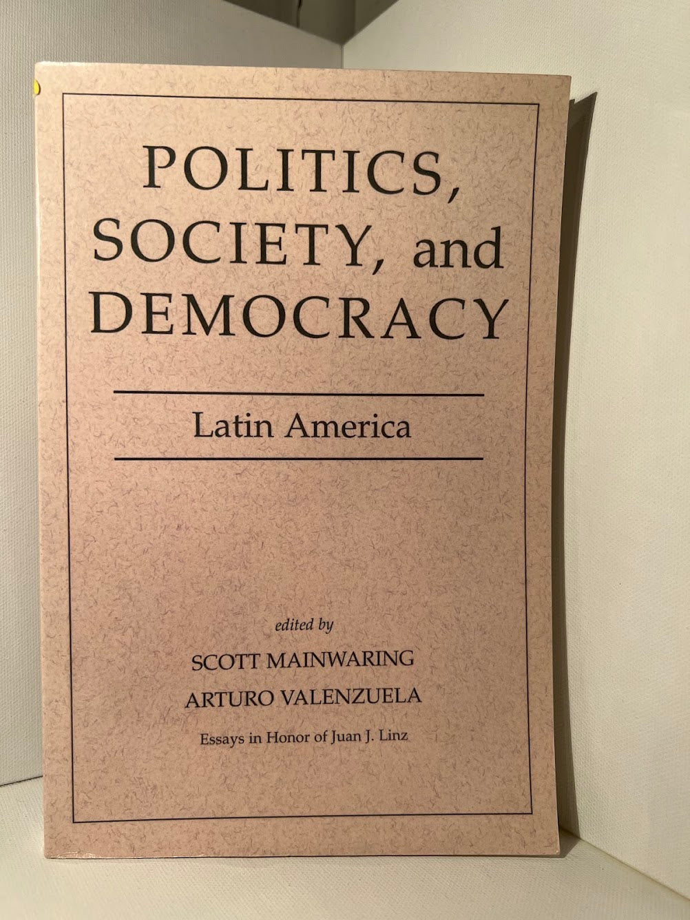 Politics, Society, and Democracy - Latin America edited by Scott Mainwaring and Arturo Valenzuela