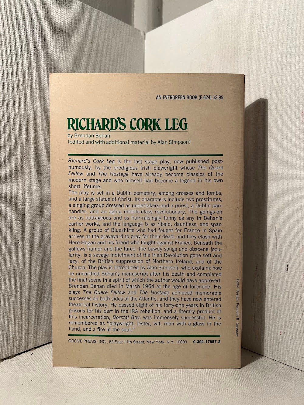 Richard's Cork Leg by Brendan Behan