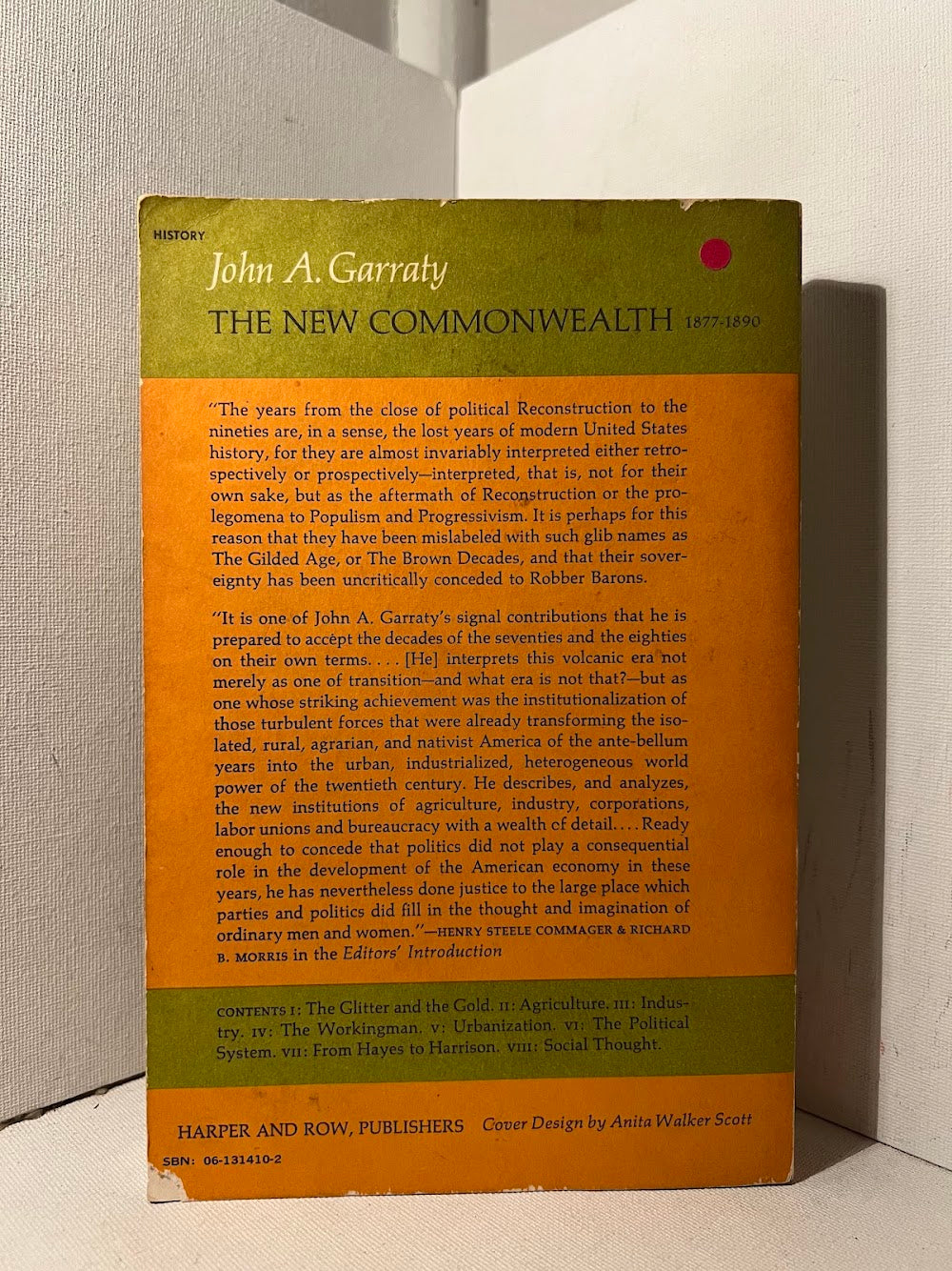 The New Commonwealth 1877-1890 by John A. Garraty