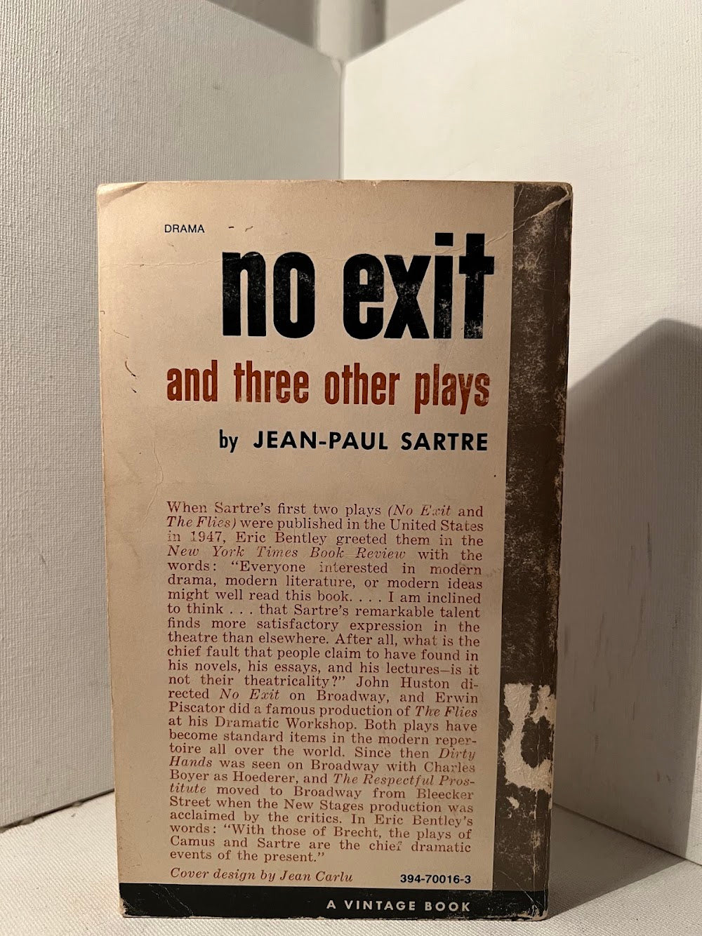 No Exit and Three Other Plays by Jean Paul Sartre