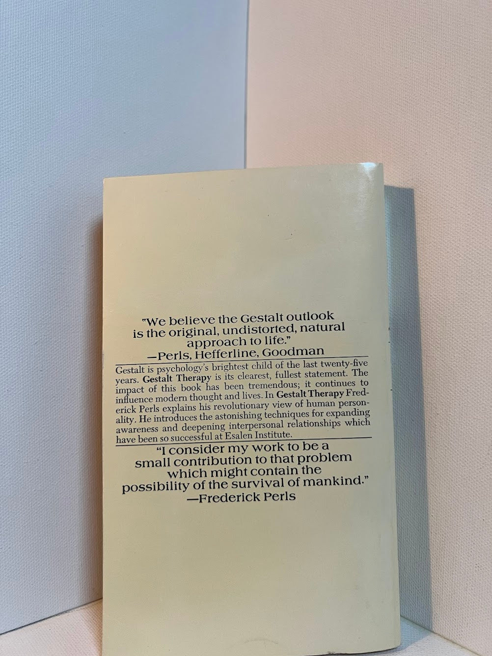 Gestalt Therapy by Frederick Perls