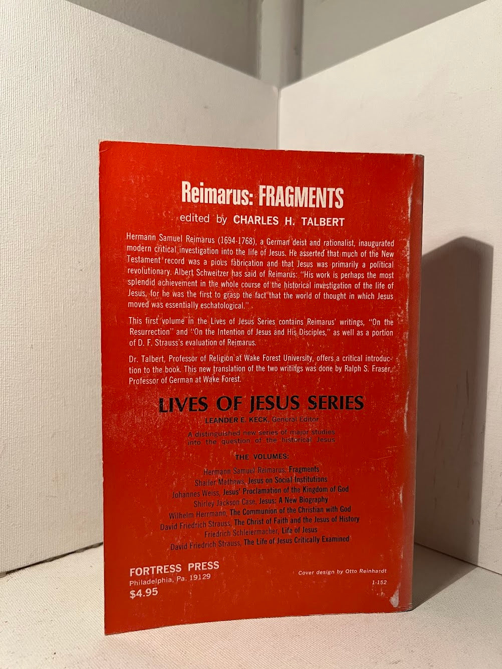 Reimarus: Fragments edited by Charles H. Talbert