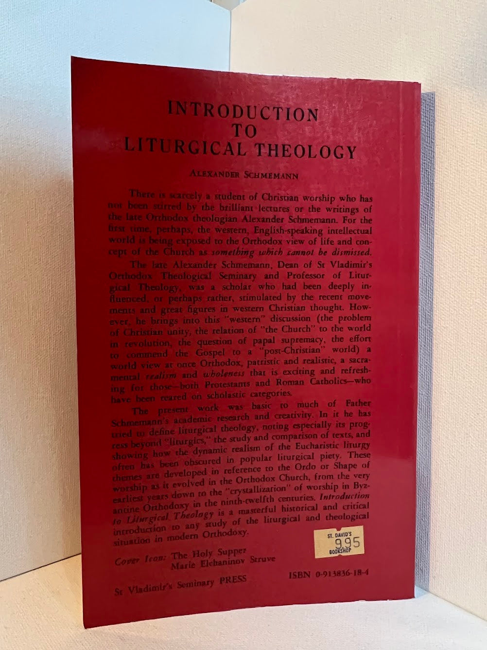 Introduction to Liturgical Theology by Alexander Schmemann