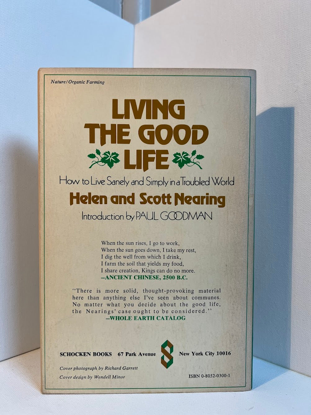 Living the Good Life by Helen and Scott Nearing